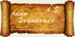 Adam Srdanović vizit kartica